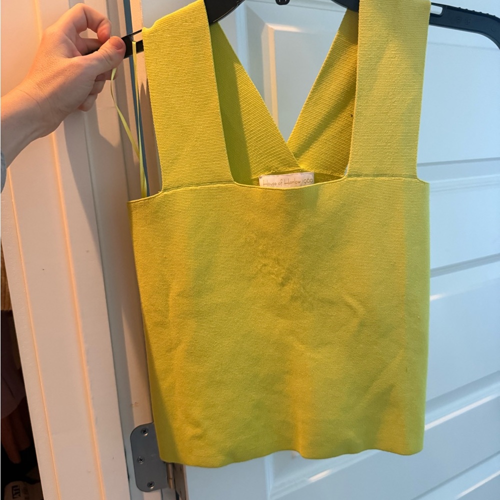 House of Harlow 1960 Lemon/Lime Knit Top